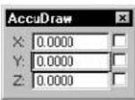 Bentley MicroStation V8 - The Accu Draw window 3D - 1