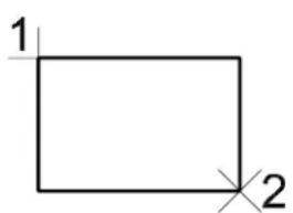 Bentley MicroStation V8 - To place a rectangular shape - 1