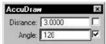 Bentley MicroStation V8 - AccuDraw and the Place Arc tool - 1