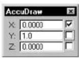 Bentley MicroStation V8 - To constraint the pending datapoint to a drawing plane axis - 5