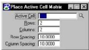 Bentley MicroStation V8 - Place Active Cell Matrix - 3