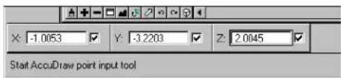 Bentley MicroStation V8 - AccuDraw's window and the input focus - 1