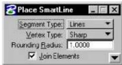 Bentley MicroStation V8 - Place SmartLine - 3