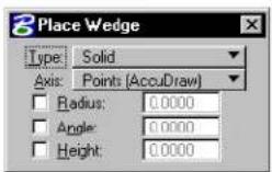 Bentley MicroStation V8 - Place Wedge - 3