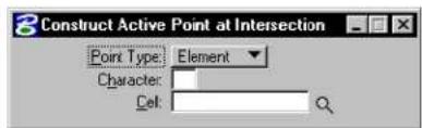 Bentley MicroStation V8 - Construct Active Point at Intersection - 3
