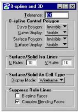 Bentley MicroStation V8 - B-spline curve attributes - 1