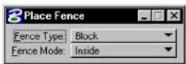 Bentley MicroStation V8 - Place Fence - 3