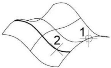 Bentley MicroStation V8 - To construct a curve based on an iso-parametric line from a surface - 1