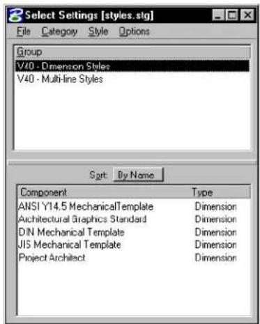 Bentley MicroStation V8 - Using the Select Settings Window - 3