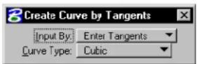 Bentley MicroStation V8 - Create Curve by Tangents - 3