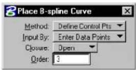 Bentley MicroStation V8 - Place B-spline Curve - 3