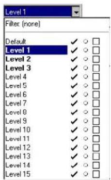Bentley MicroStation V8 - To set the Active Level using the Active Level combo box - 1