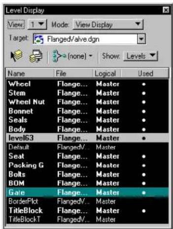 Bentley MicroStation V8 - To set the Active Level using the Level Display dialog box - 1