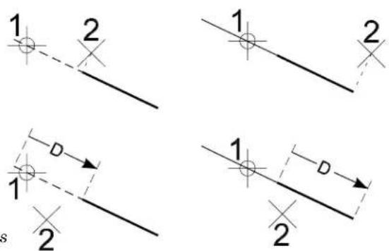 Bentley MicroStation V8 - To extend or shorten a line by entering a data point - 1