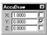 Bentley MicroStation V8 - To constraint the pending datapoint to a drawing plane axis - 3