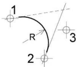 Bentley MicroStation V8 - To construct a circular fillet - 3