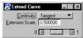Bentley MicroStation V8 - Extend Curve - 3