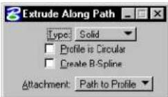 Bentley MicroStation V8 - Extrude Along Path - 4