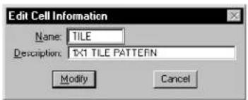 Bentley MicroStation V8 - To edit the name or description of a cell - 2