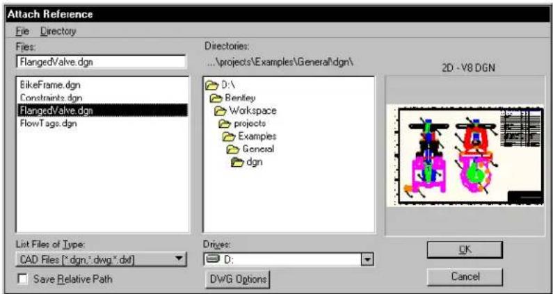 Bentley MicroStation V8 - Attach Reference - 3