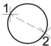 Bentley MicroStation V8 - To place a circle by its diameter - 1