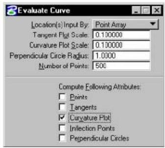 Bentley MicroStation V8 - Evaluate Curve - 6
