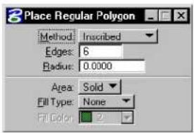 Bentley MicroStation V8 - Place Regular Polygon - 3