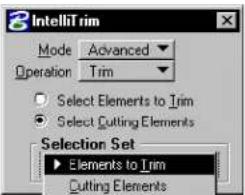 Bentley MicroStation V8 - To trim (or extend) multiple elements - 1