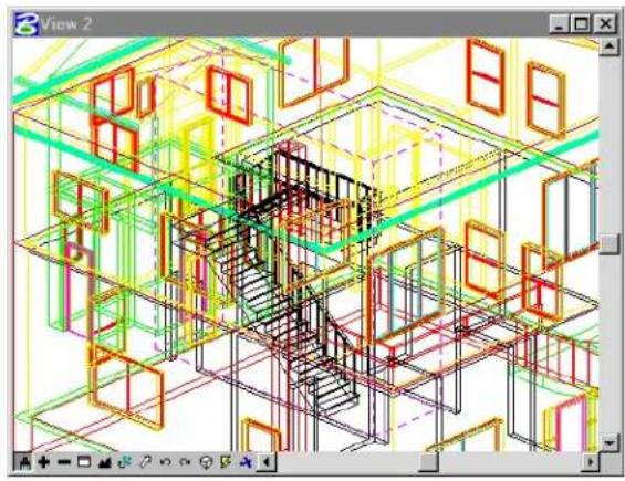 Bentley MicroStation V8 - To apply a clip volume to a single view - 1