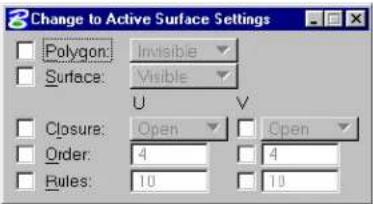 Bentley MicroStation V8 - Change to Active Surface Settings - 3