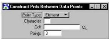 Bentley MicroStation V8 - Construct Points Between Data Points - 3