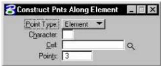 Bentley MicroStation V8 - Construct Points Along Element - 3