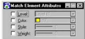 Bentley MicroStation V8 - Match Element Attributes - 3