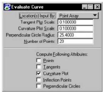 Bentley MicroStation V8 - Evaluate Curve - 3