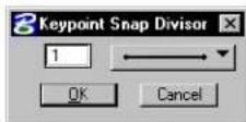 Bentley MicroStation V8 - Setting the keypoint snap divisor - 1