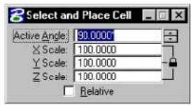 Bentley MicroStation V8 - Select and Place Cell - 3