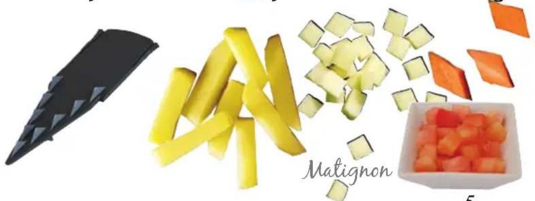 de Buyer Viper - PLATEAU JULIENNE 10mm→Juliennes/Cubes/Losanges - 1