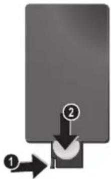 AGFA AF 5076MS - Τοποθέτηση ή αλλαγή της μπαταρίας του τηλεχειριστηρίου - 1