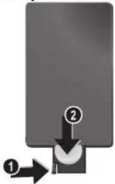 AGFA AF 5076MS - Installing or Changing the Batteries of the Remote Control - 1