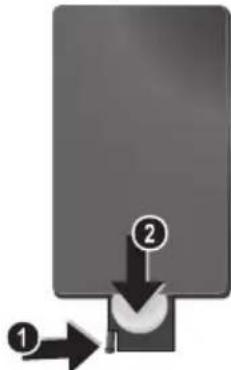 AGFA AF 5076MS - Batterie der Fernbedienung einle- gen oder wechseln - 1