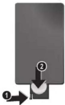 AGFA AF 5076MS - Colocar las pilas en el mando a distancia o cambiarlas - 1