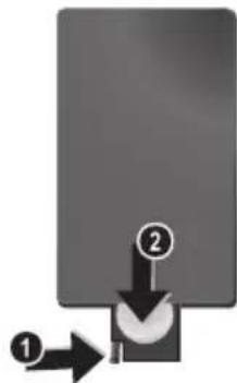 AGFA AF 5076MS - Batterij van de afstandsbediening plaatsen of verwisselen - 1