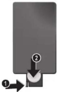 AGFA AF 5076MS - Instalowanie lub wymiana baterii w pilocie - 1