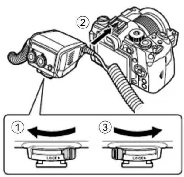 OLYMPUS STF8 - Założ na obiektyw aparatu pierścień do obiektywów z umocowanymi uchwytami. - 2