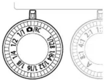 OLYMPUS STF8 - ติดแพลชมาโครเข้ากับกล้องและเลือน ปุ่มหมุนปรับโหมดไปที่ 📐/RC - 1