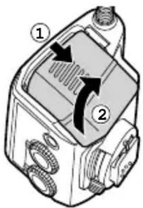 OLYMPUS STF8 - Vkládání baterií - 1