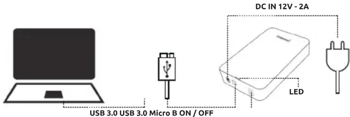 INTENSO 3.5 Memory Center - Připojení pevného disku - 1