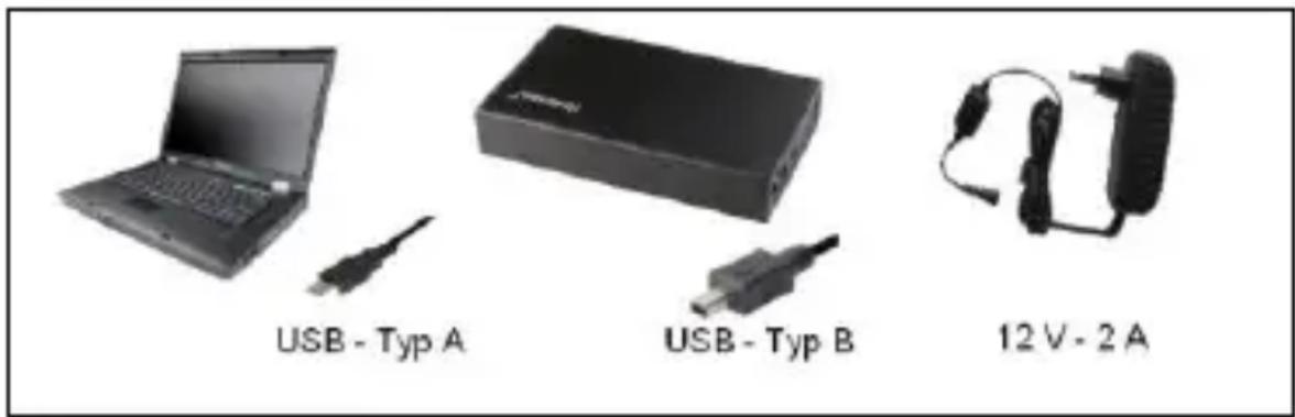 INTENSO 3.5 Memory Box - Conectar el disco duro: - 1
