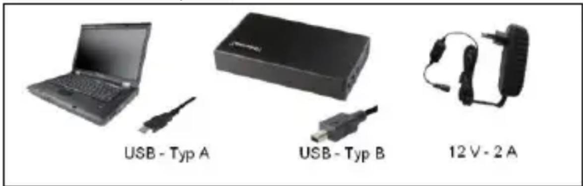 INTENSO 3.5 Memory Box - Verbinden der Festplatte: - 1