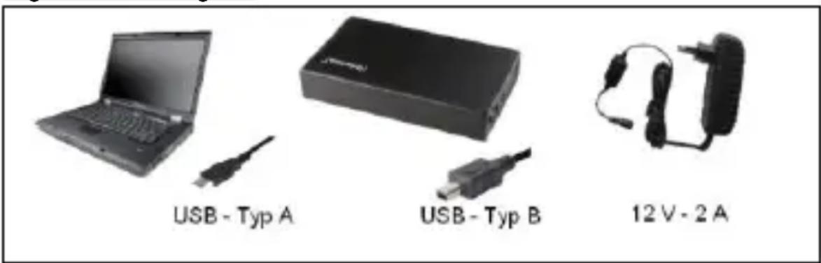 INTENSO 3.5 Memory Box - Ligar o disco rigido: - 1